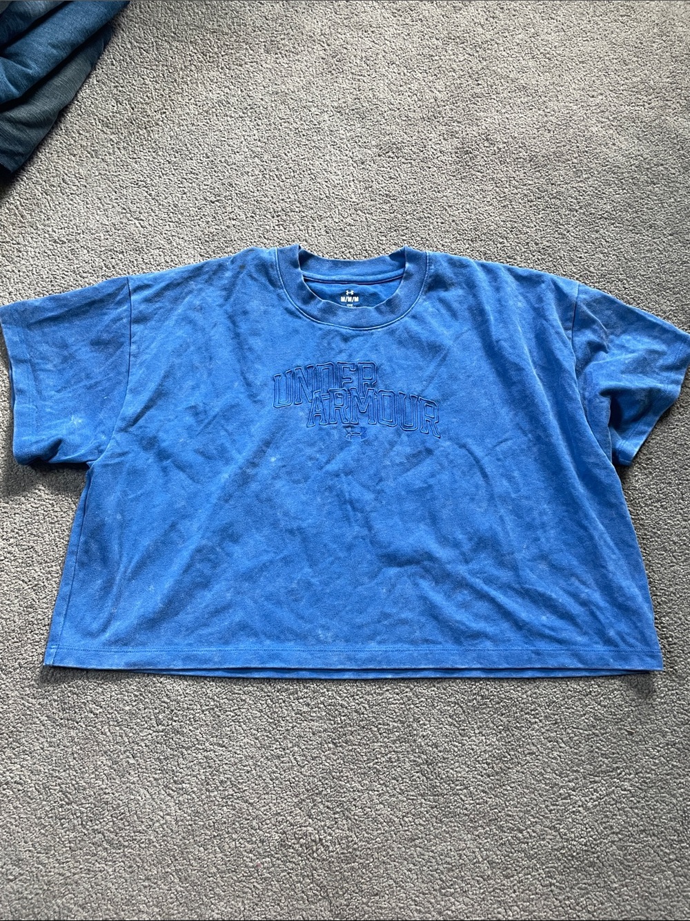 Under Armour Royal Blue Boxy Logo Crop Tee